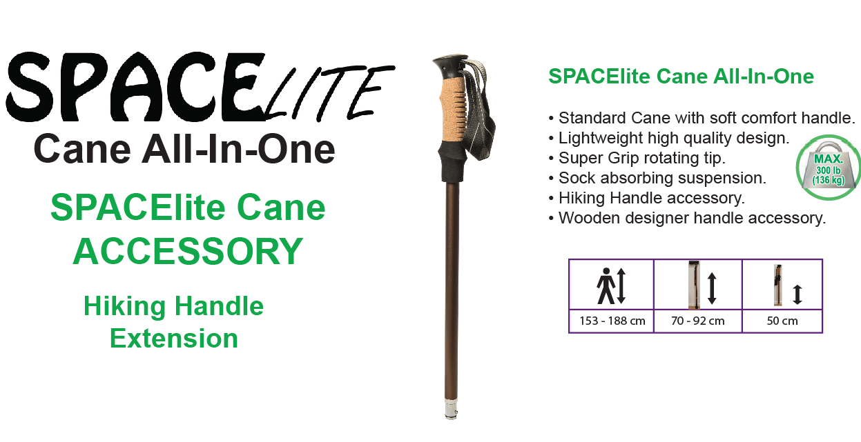 SPACElite Cane All-in-One, Hiking Handle Extension